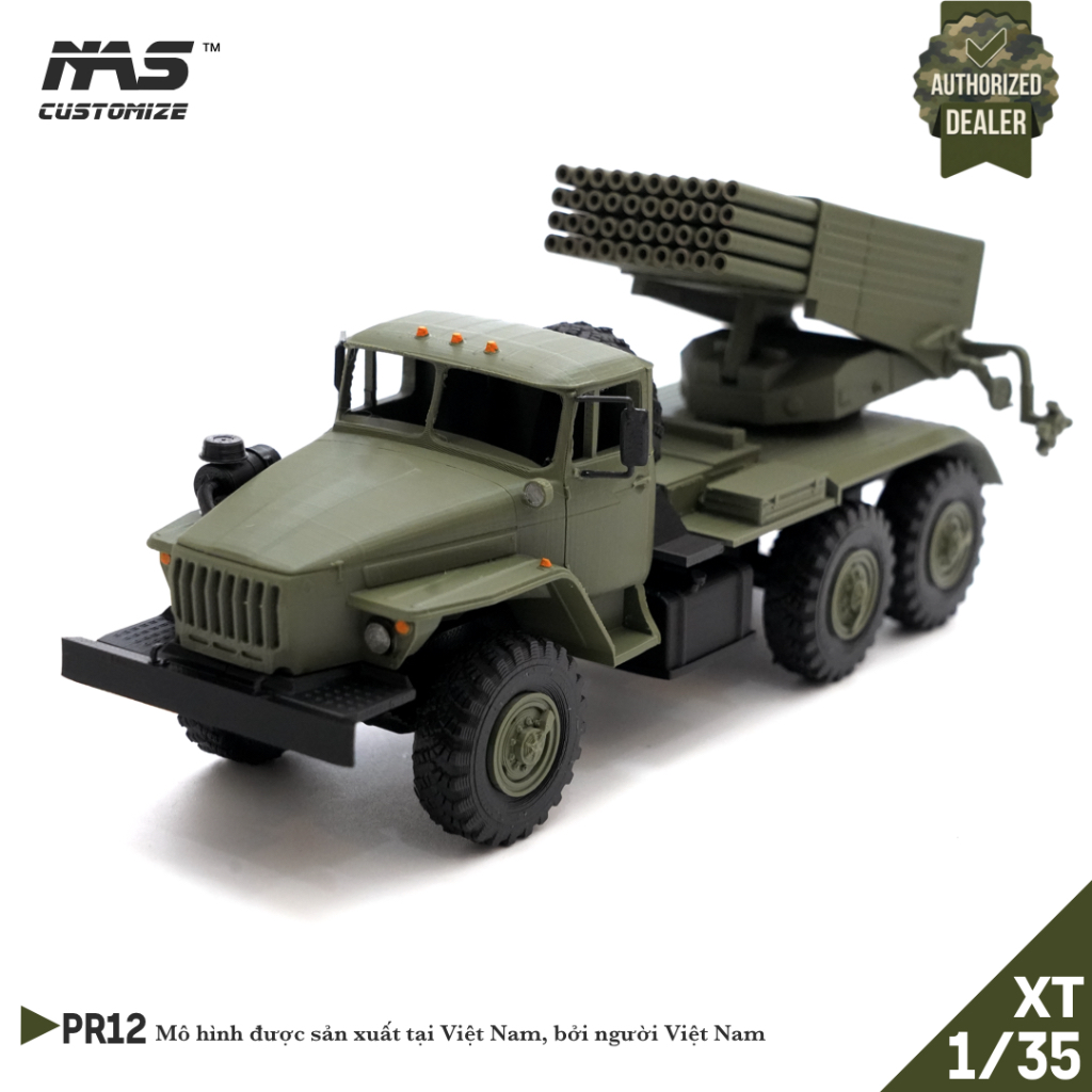 [NAS 1:35] Mô hình lắp ráp BM-21 GRAD 1/35, Mô hình lắp ráp Kachiusa BM-21 1:35