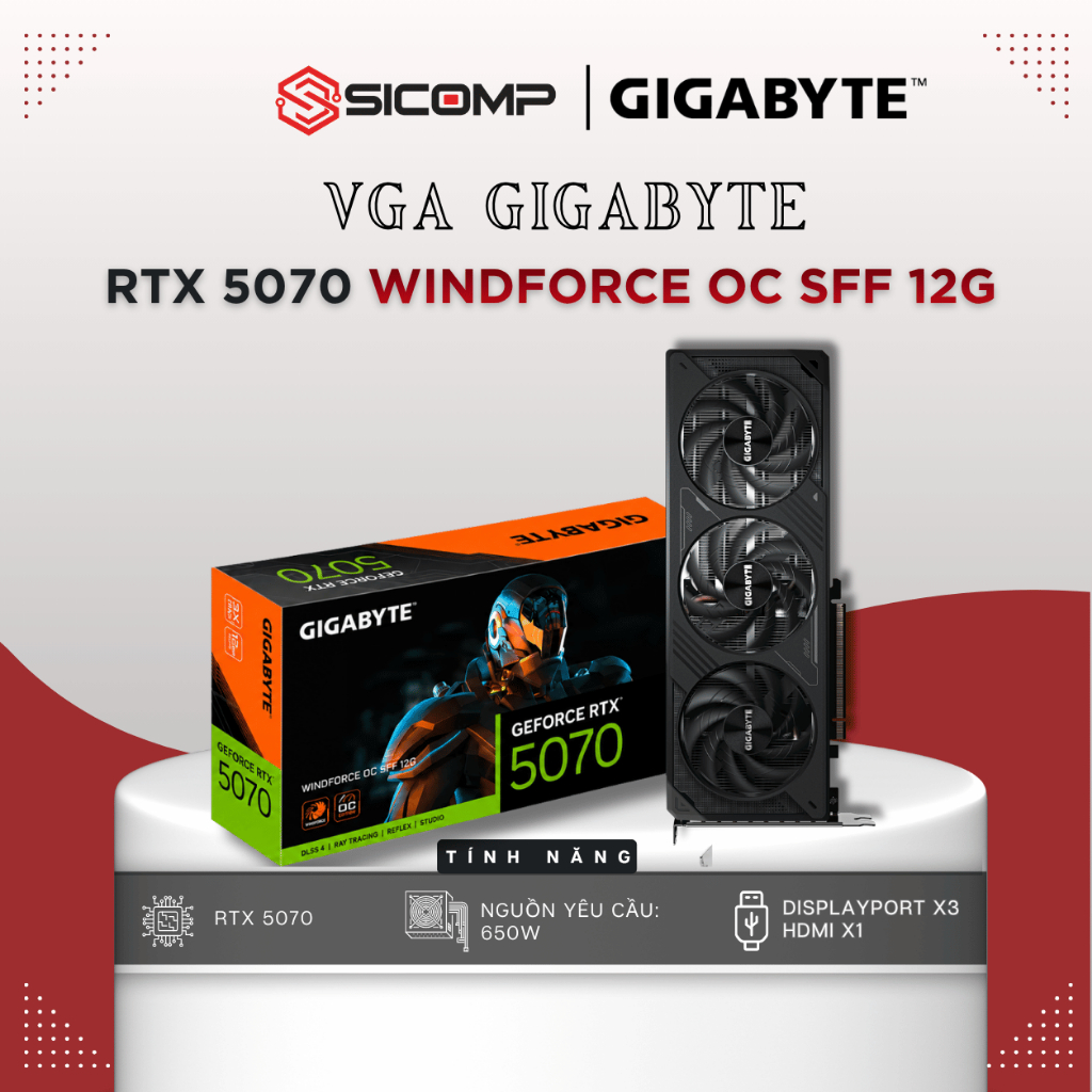 [FULL VAT] VGA GIGABYTE  5070 WINDFORCE OC 12GB GDDR7, BH3Y