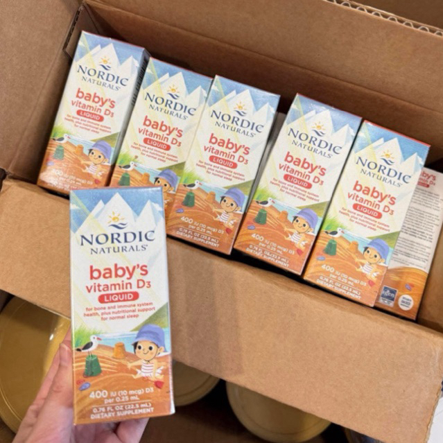 Nordic Naturals Baby's Vitamin D3 Liquid - Siro Vitamin D3 Nordic Naturals 0-12 tháng