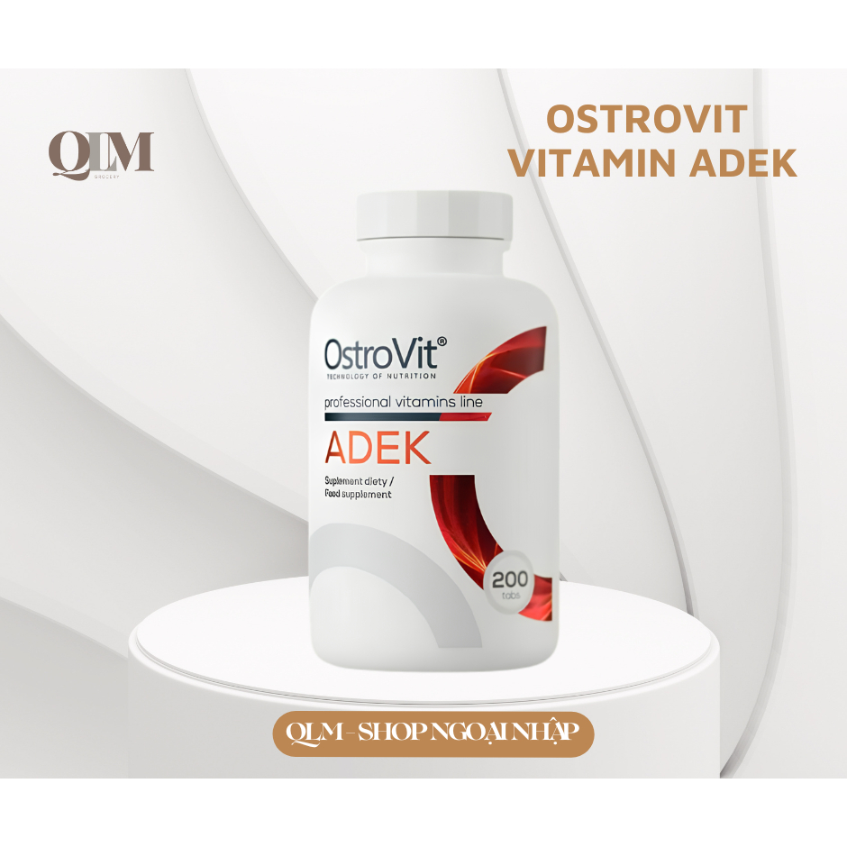 [HÀNG CÔNG TY] Vitamin ADEK OstroVit 200 Viên – Bổ Sung Vitamin A, D, E, K – Thực Phẩm Bổ Sung