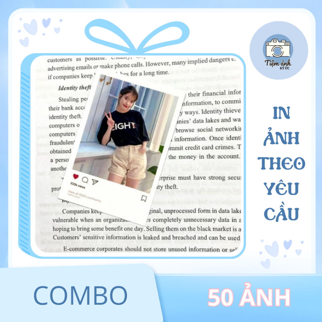[ COMBO 50 ảnh ] mẫu Insta in theo yêu cầu, in hình theo yêu cầu làm album, quà tặng, trang trí phòn
