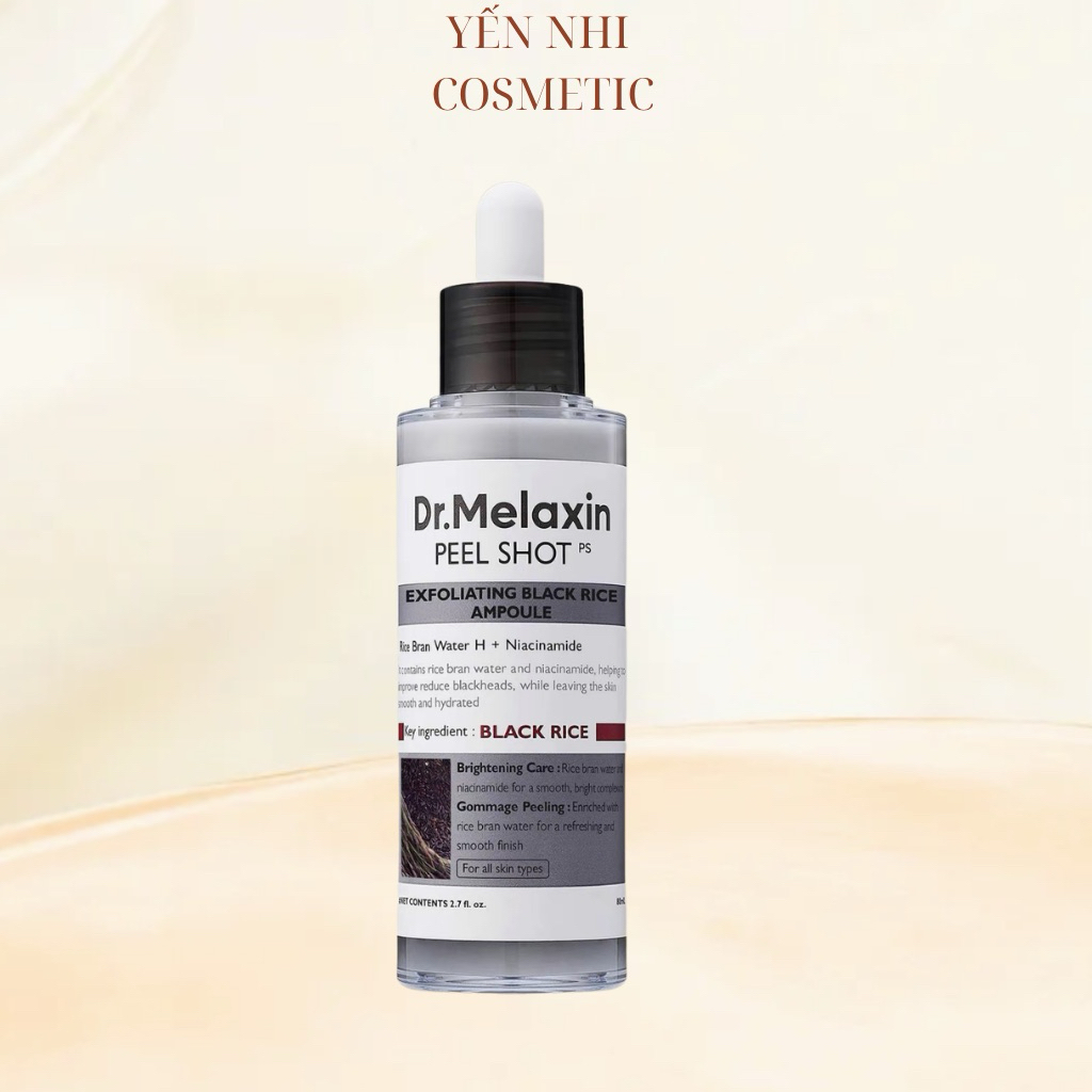 [Dr.Melaxin] TINH CHÂT PEEL 'SIÊU GAO' ĐEN LÀM SẠCH TÊ BÀO CHẾT, GIÁM MỤN ĐÂU ĐEN, DA MIN MANG TỨC T
