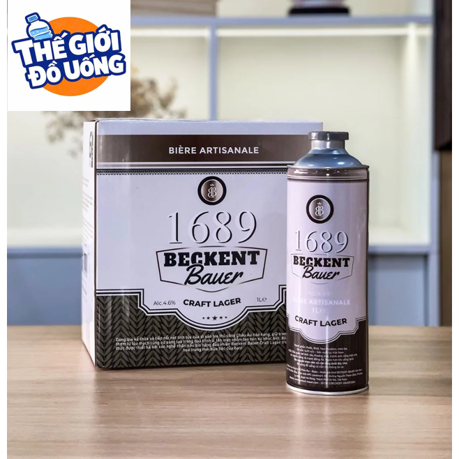 Bia thủ công đặc biệt 1689 Beckent Bauer Craft Lager thùng 6 lon 1 lít - Đẳng cấp sành bia