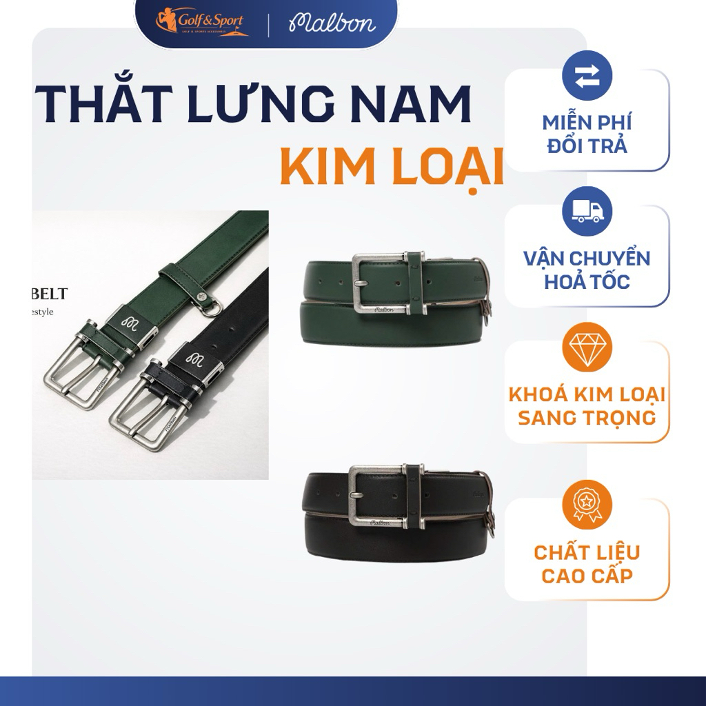 Thắt Lưng Golf Malbon Vintage Leather Belt – Nét Cổ Điển Xu Hướng 2026 ( Malbon x Golfworldforall )