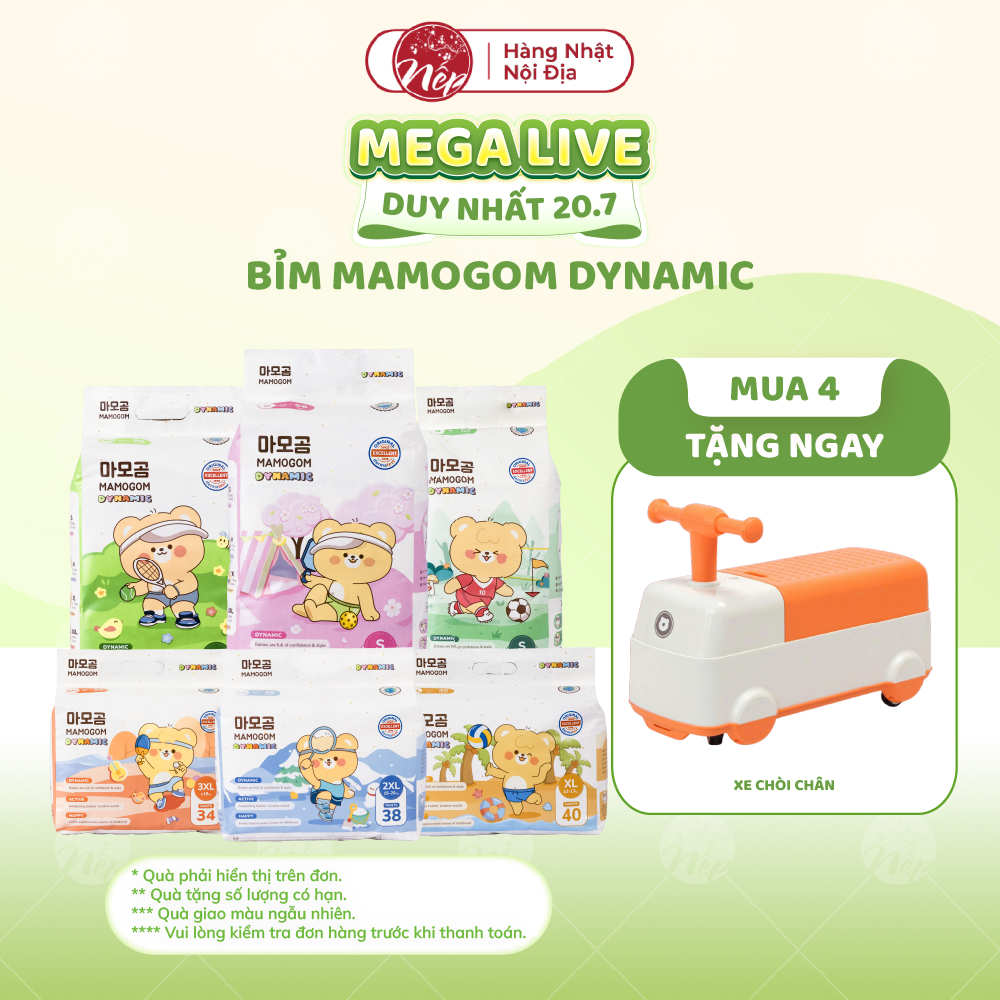 [MUA 4 TẶNG QUÀ] Mamogom Dynamic tã bỉm dán quần siêu thấm, mỏng nhẹ đủ size cho bé_nepshop1