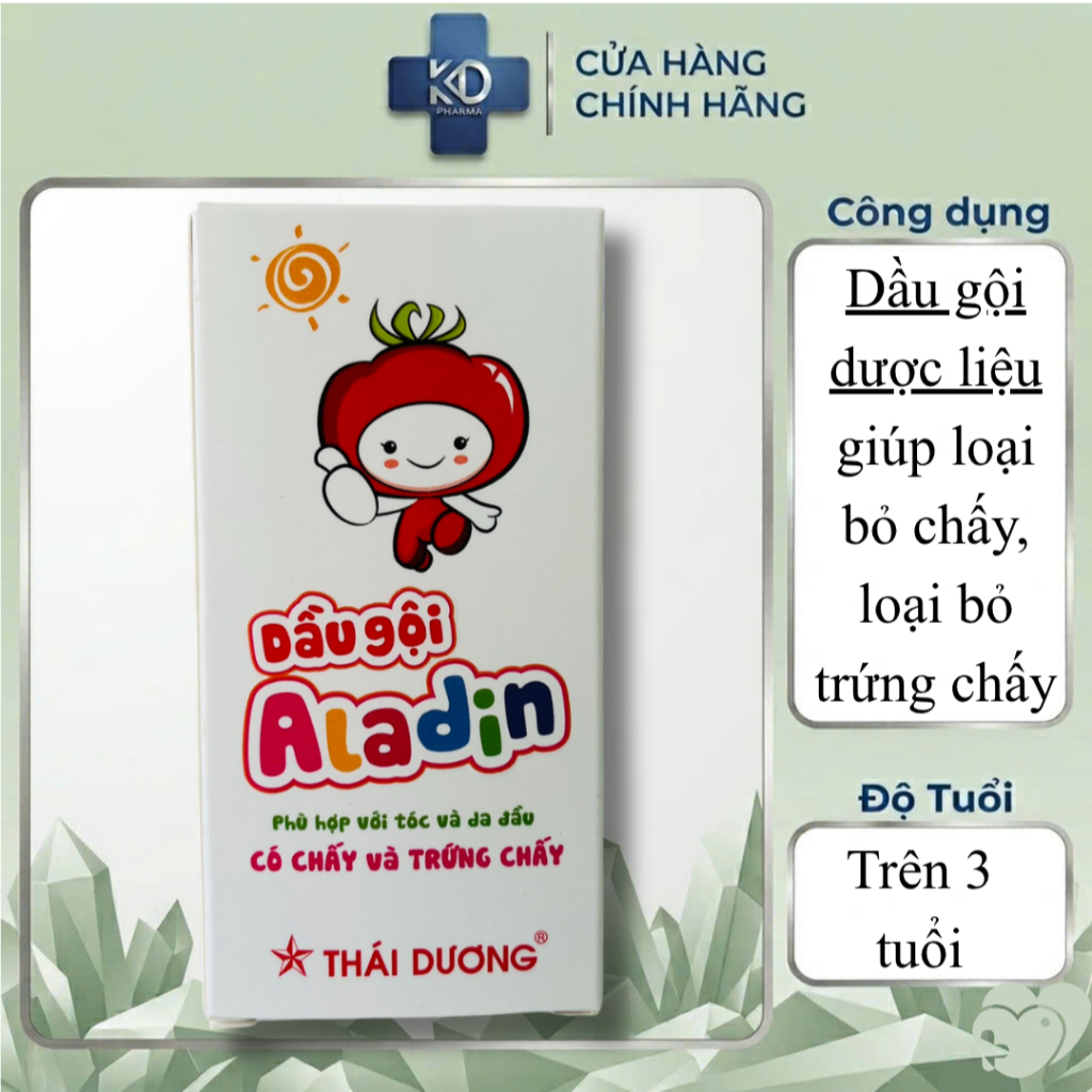 Dầu Gội ALADIN Dược Liệu Sạch Chấy ALADIN chai 30g