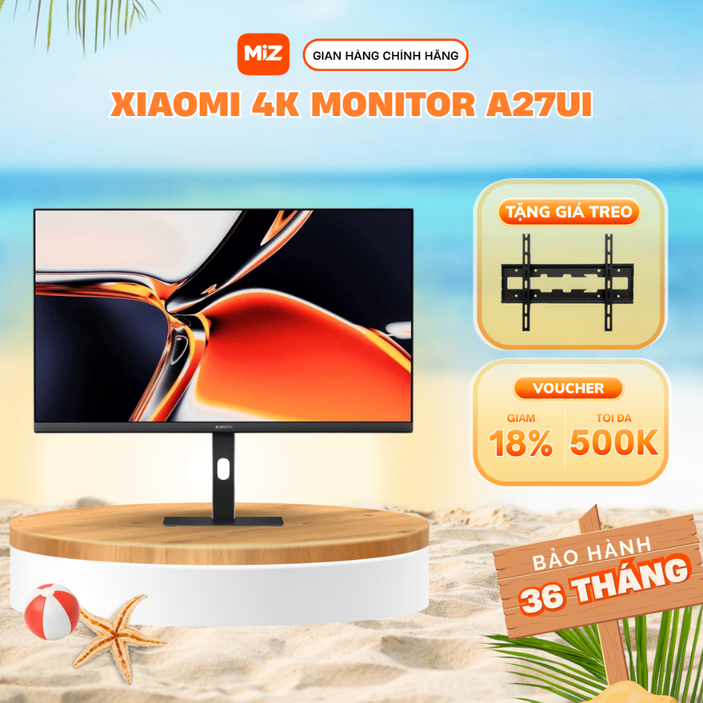 Màn hình Xiaomi 4K Monitor A27Ui 27 inch - Tấm nền IPS - Bảo hành 36 Tháng chính hãng