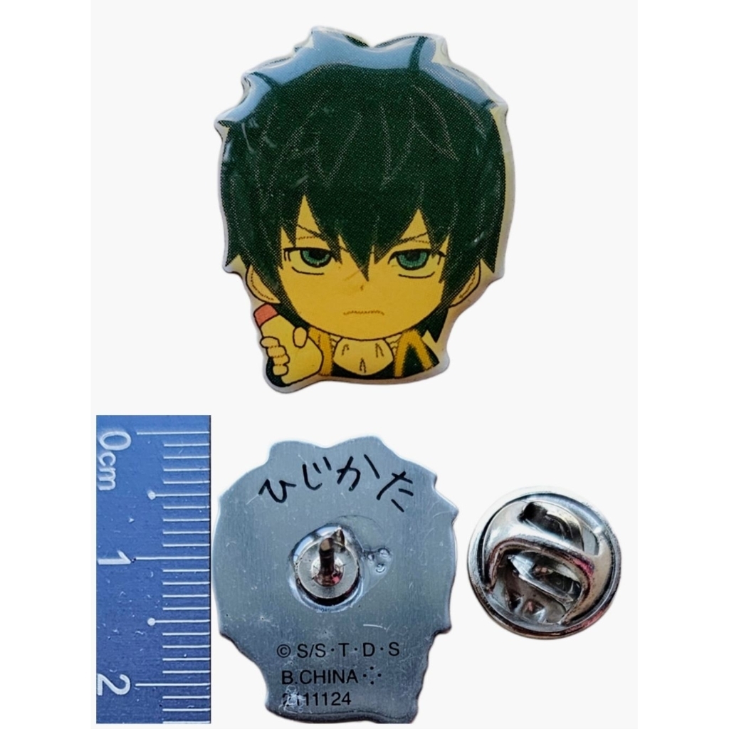 (sưu tầm) huy hiệu cài áo (pin badge) hình nhân vật Hijikata Toshiro từ anime Gintama