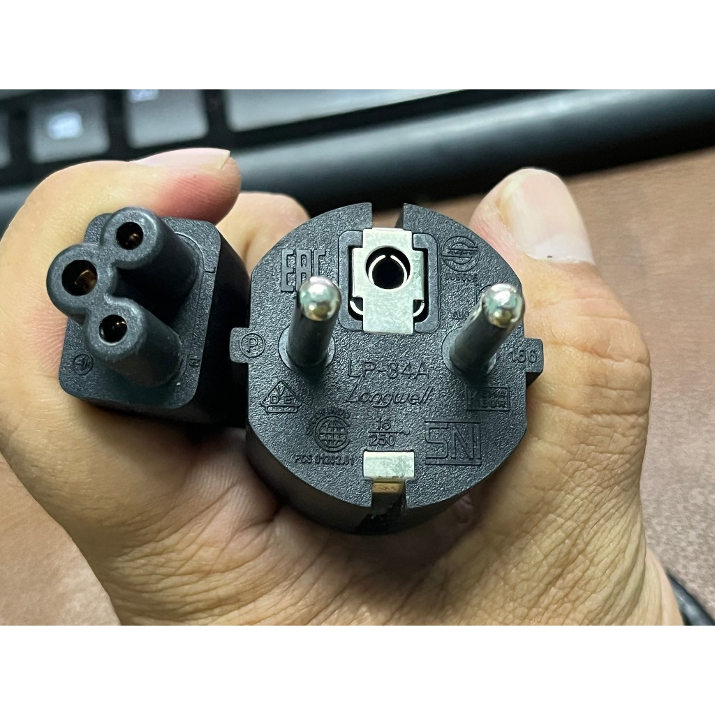 Bán dây nguồn laptop longwell hàng cũ zin theo máy chính hãng 250V 16A , 250V 2.5A