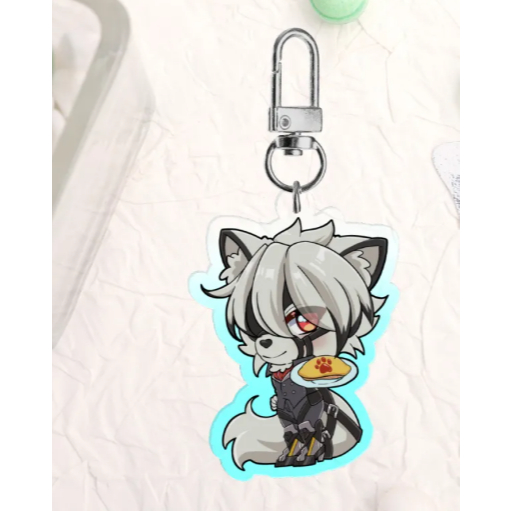 LYCAON OMURICE CHIBI KEYCHAIN NANGDECOR SHOP
