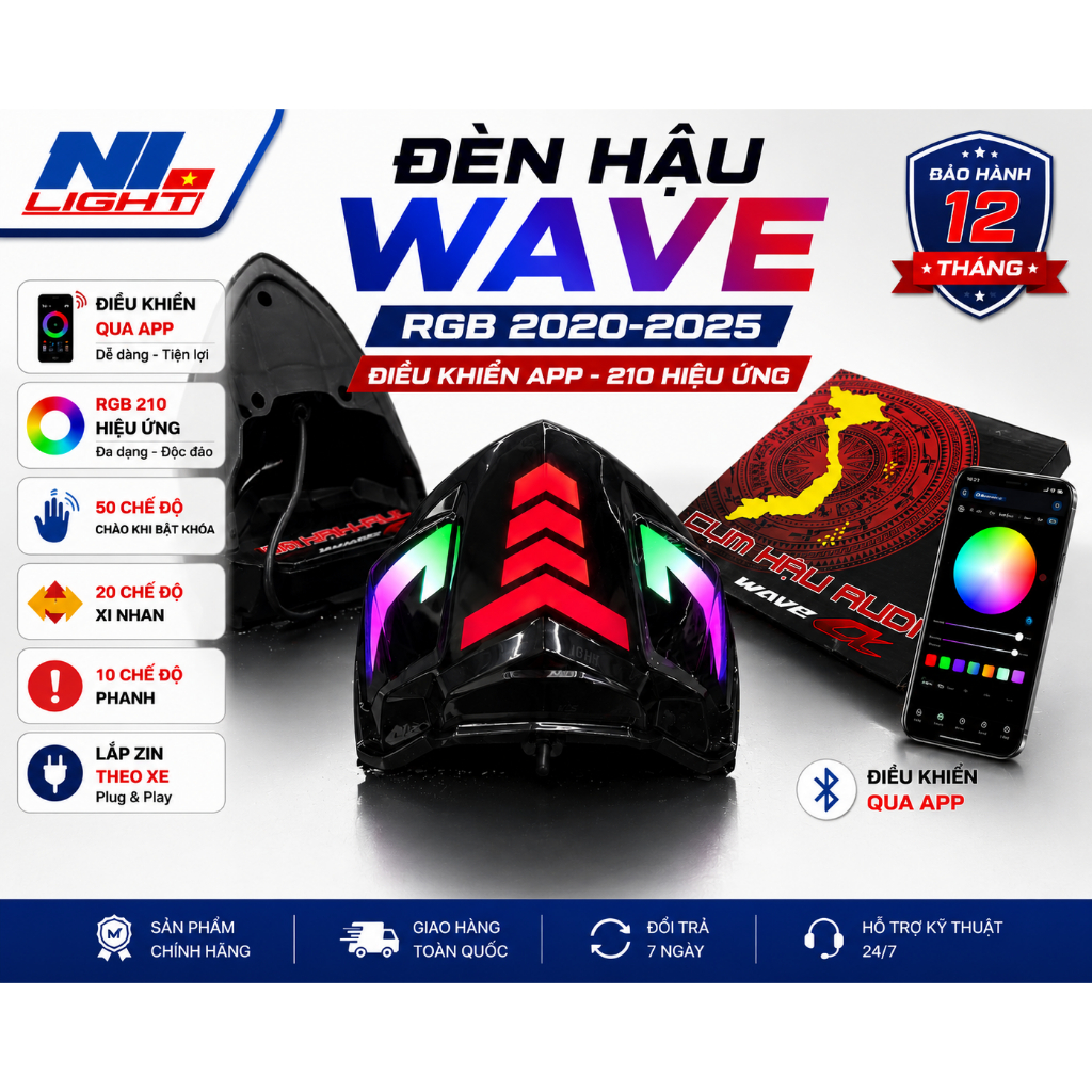 Cụm đèn hậu audi Wave 110 ( 2017-2026 ) N LIGHT