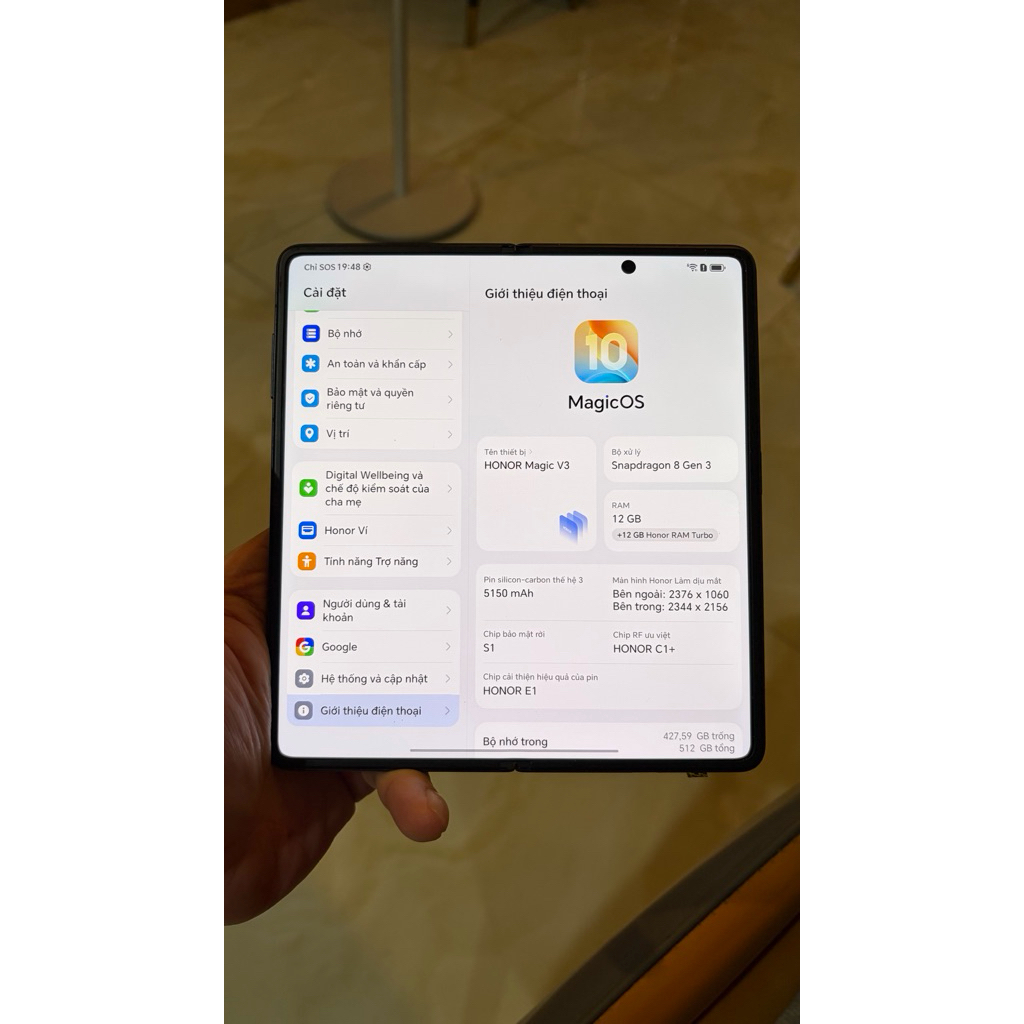 Honor Magic V3 Quốc tế 12/512 máy đẹp 98%