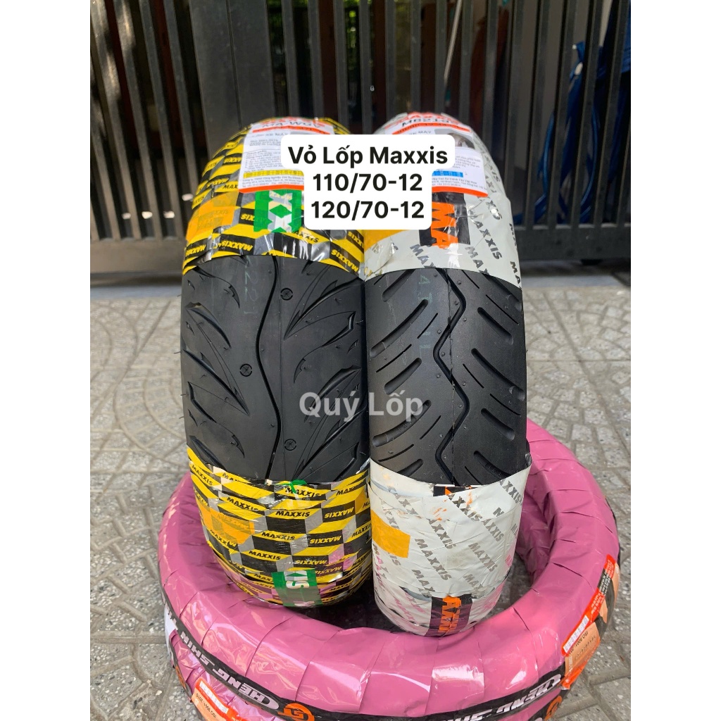 Vỏ lốp Maxxis gắn cho xe Điện ERA E1 E2 size 110/70-12, 90/90-12. Vỏ không ruột