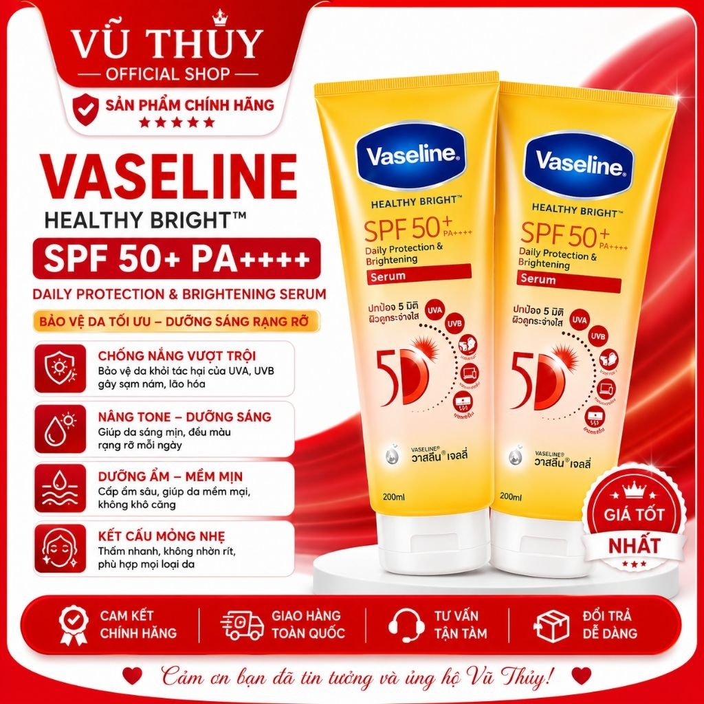 Vaseline vàng 50× _ Thái lan