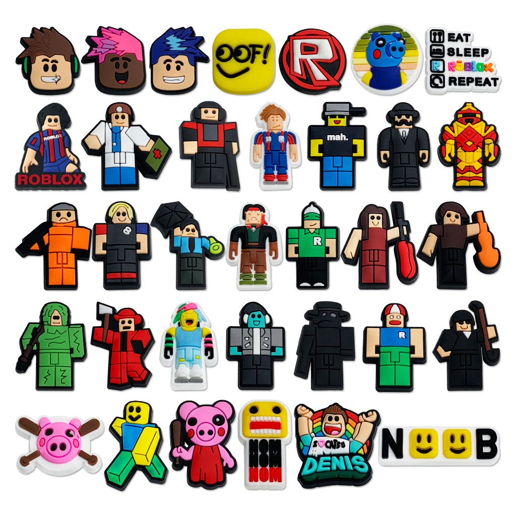 Set charm gắn dép cross ROBLOX, Nút gắn sticker dép cross trang trí cham 2D hoạt hình CROSS TREND