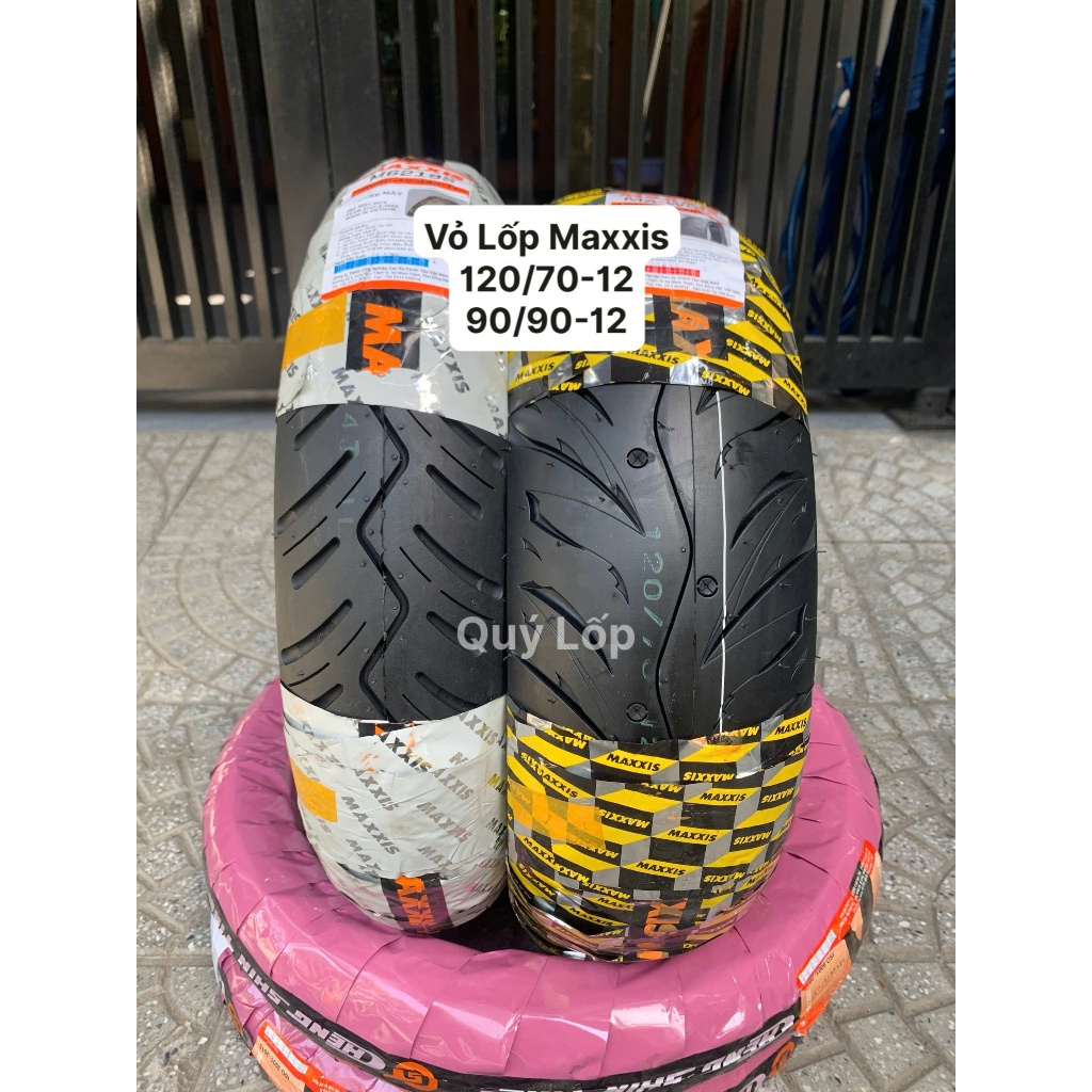 Vỏ lốp Maxxis gắn cho xe Điện Vinfast Vento S size 120/70-12, 90/90-12. Vỏ không ruột