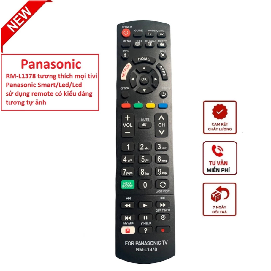Điều khiển tivi Panasonic các dòng Smart/Led/Lcd, remote tivi panasonic - Hàng tốt