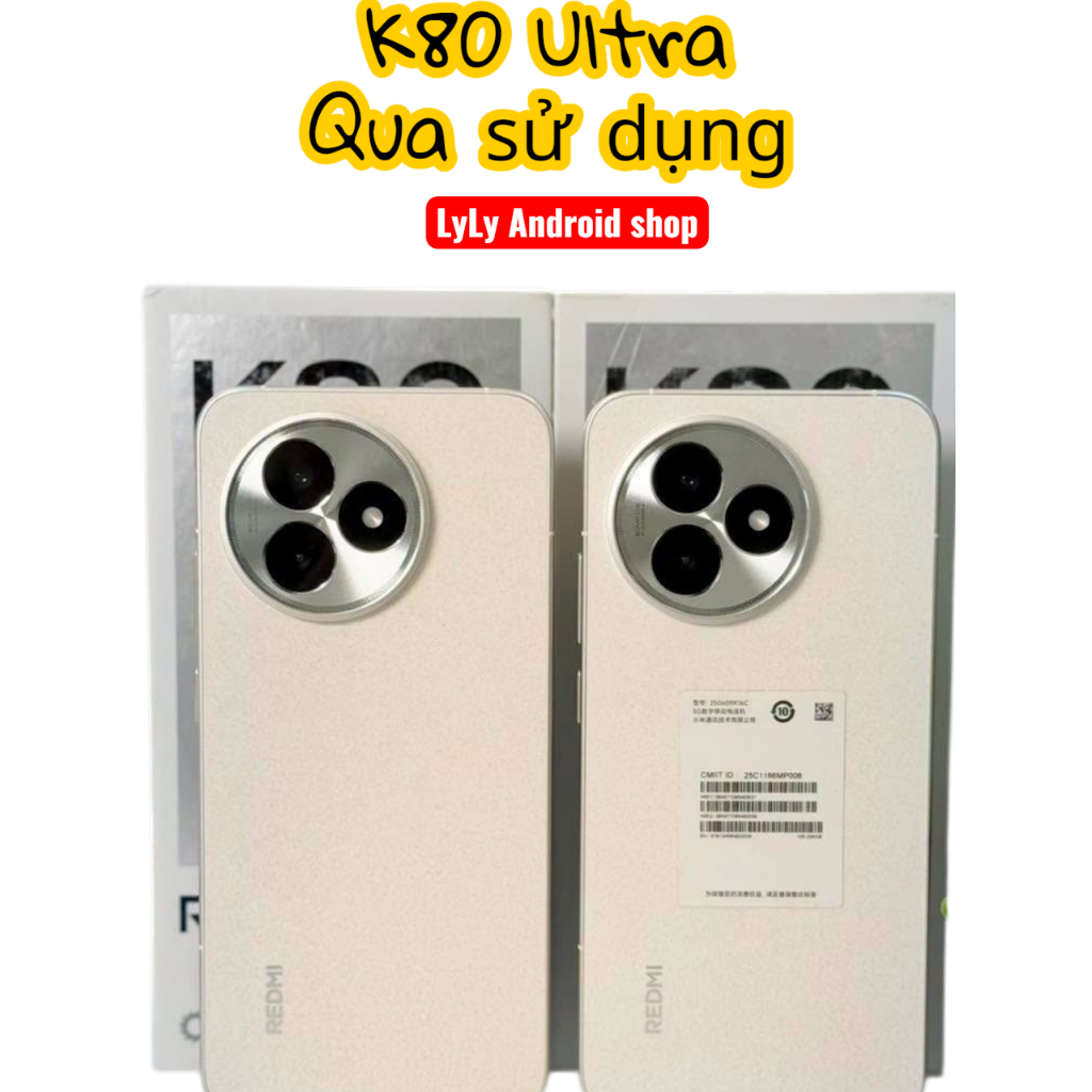 Smartphone Redmi K80 Ultra qua sử dụng Dimensity 9400 Plus Pin 7410mAh