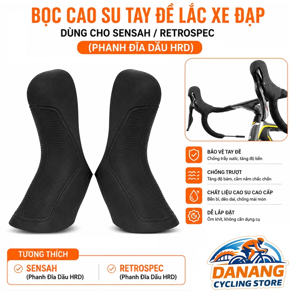 Bọc Cao Su Tay Đề Lắc Xe Đạp (Hãng SUKOU) – Dùng Cho Sensah / Retrospec (Phanh Đĩa Dầu HRD)