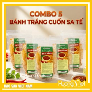 Combo 5 gói bánh tráng trộn Tây Ninh hiệu Tân Nhiên, đồ ăn vặt miền Nam
