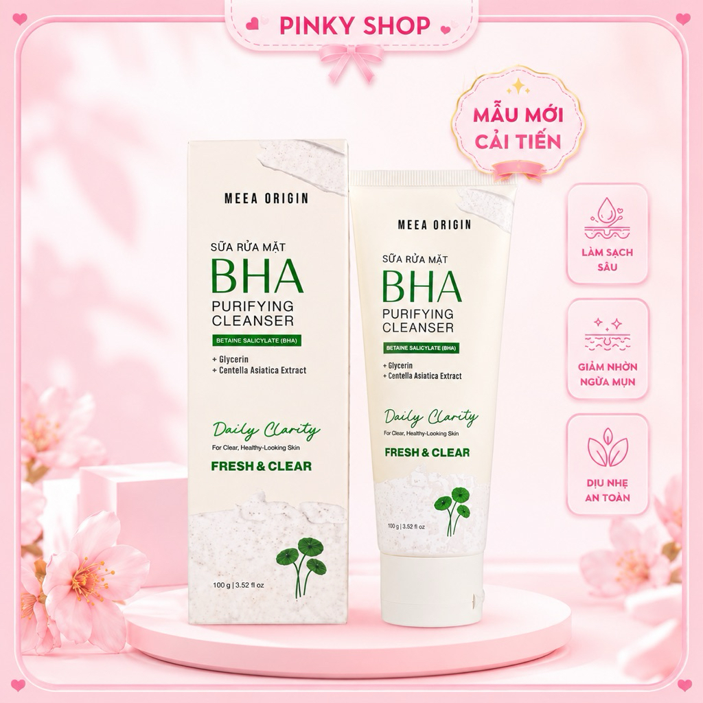 Sữa Rửa Mặt Sáng Da BHa Hobebar Chính Hãng 100ml Srm Cho Da Khô Thường Hỗn Hợp Dầu Nữ Nam An toàn dị