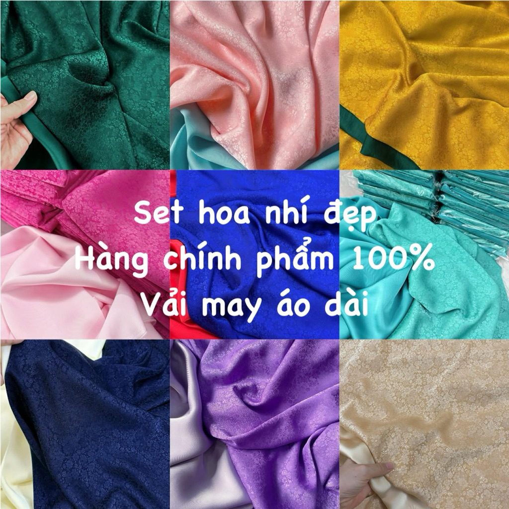 [ VẢI ÁO DÀI ] VÂN HOA NHÍ HÀNG ĐẸP