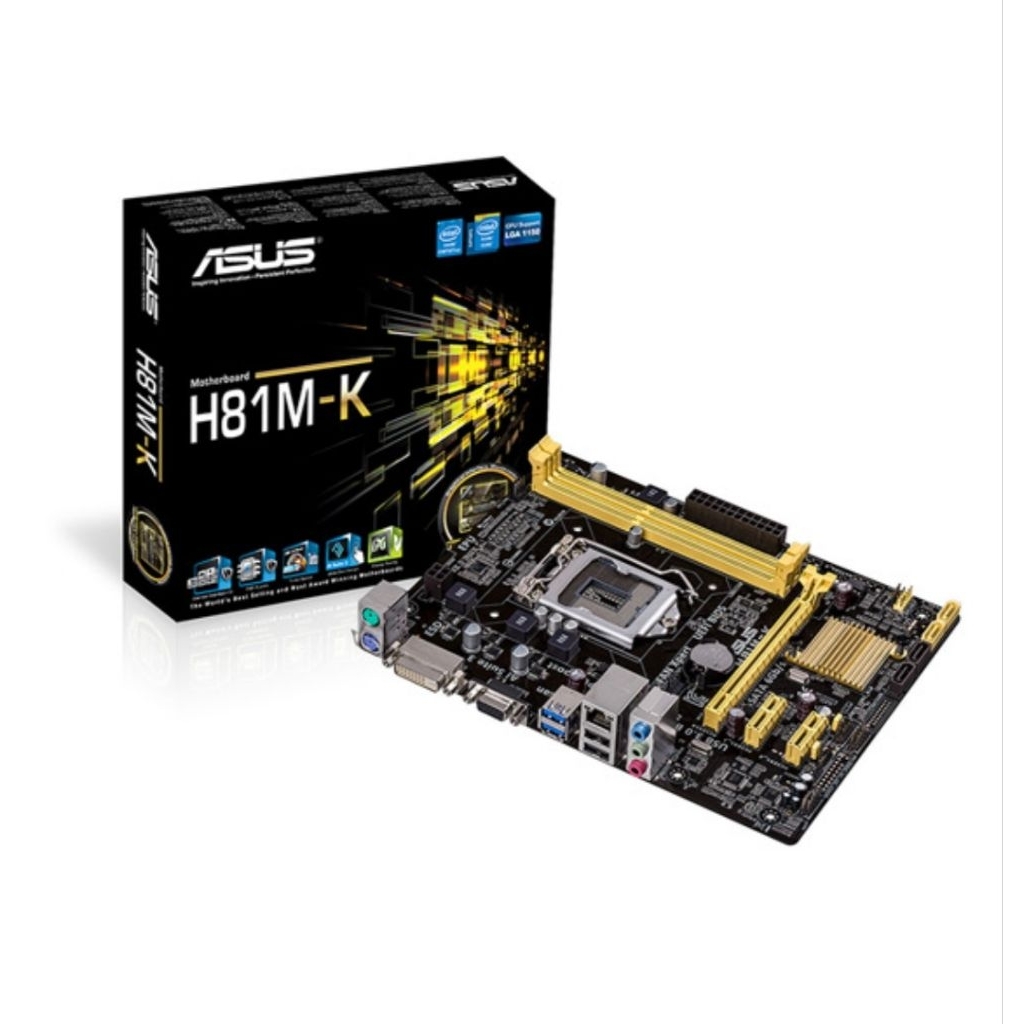 ASUS H81M-K Mainboard Socket 1150 DDR3 Hỗ Trợ Core i3 i5 i7 Gen 4 - Main Hoạt Động Tốt