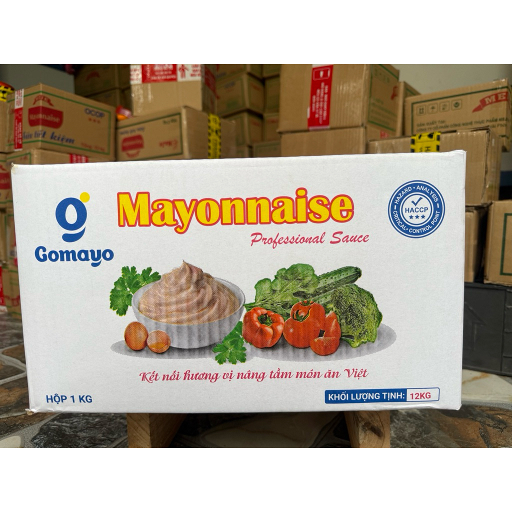 xốt Mayonnaise GOMAYO 1 thùng 12kg loại 1kg