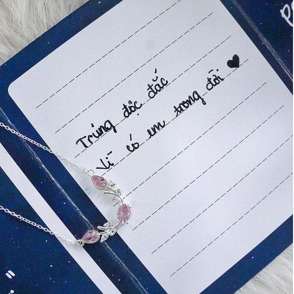 Dây chuyền bạc nữ S925 Tulip Đơn Asimi The Unsaid DC77 6