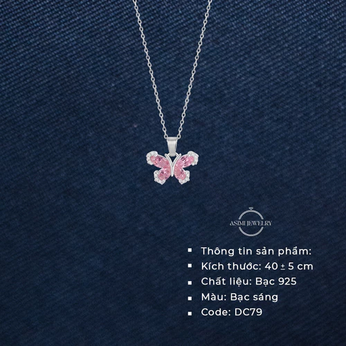 Dây chuyền bạc nữ S925 Cánh Tiên Asimi Animalia Wings DC79 - đeo trên mẫu