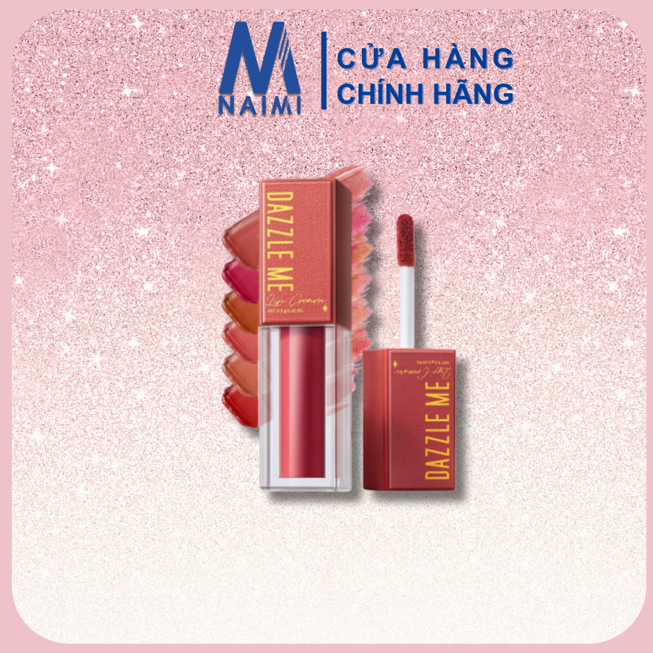 DAZZLE ME Son Kem Lì Siêu Mịn Kháng Nước Lâu Trôi DAZZLE ME Mousse Lip Cream 4.5g