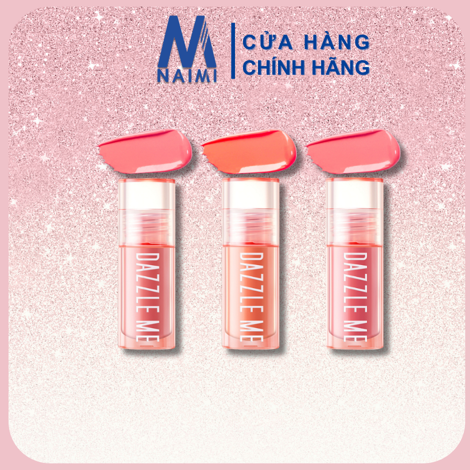 DAZZLE ME Kem Má Hồng Chống Thấm Nước Mồ Hôi Ửng Hồng Tự Nhiên Heart-Melt Creamy Liquid Blush 2.5g