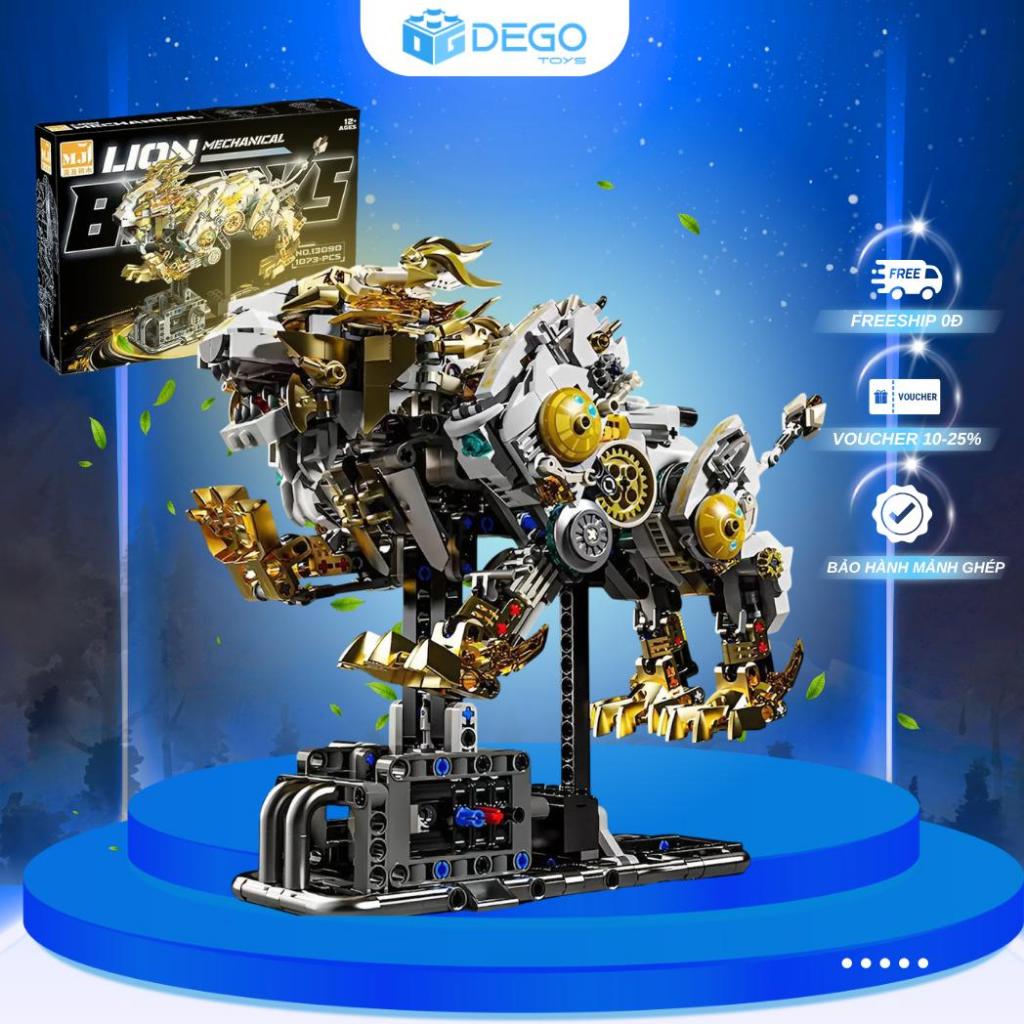 Mô hình lắp ráp Sư Tử cơ khí SKU 13090 hãng MJ. đồ chơi lắp ráp sư tử DEGO.Toys