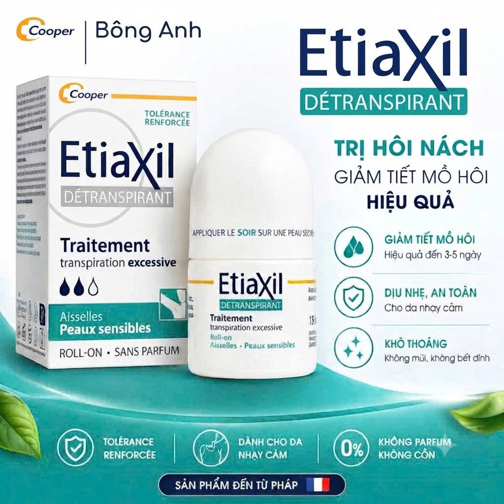 Lăn Khử Mùi Etiaxil Giảm Mồ Hôi Chính Hãng Pháp - 15ml