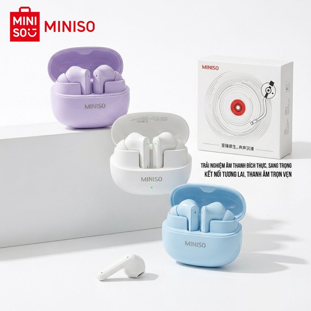 Tai nghe AI phiên dịch, Bluetooth MINISO MR3, chống ồn chủ động ANC, kết nối App