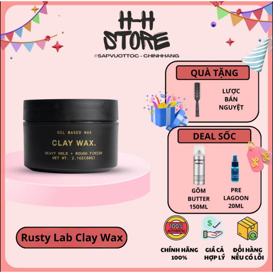 [ CHÍNH HÃNG ] Sáp vuốt tóc Clay Wax - Rusty Lab