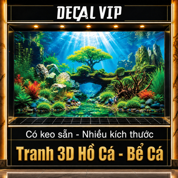 TRANH 3D DÁN HỒ CÁ ( TRANH LƯNG ) _DECAL VIP_TSO-27