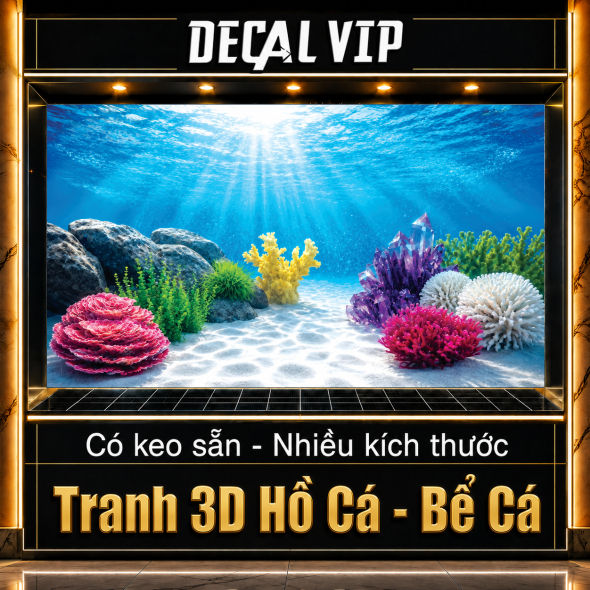 TRANH 3D DÁN HỒ CÁ ( TRANH LƯNG ) _DECAL VIP_TSO-33