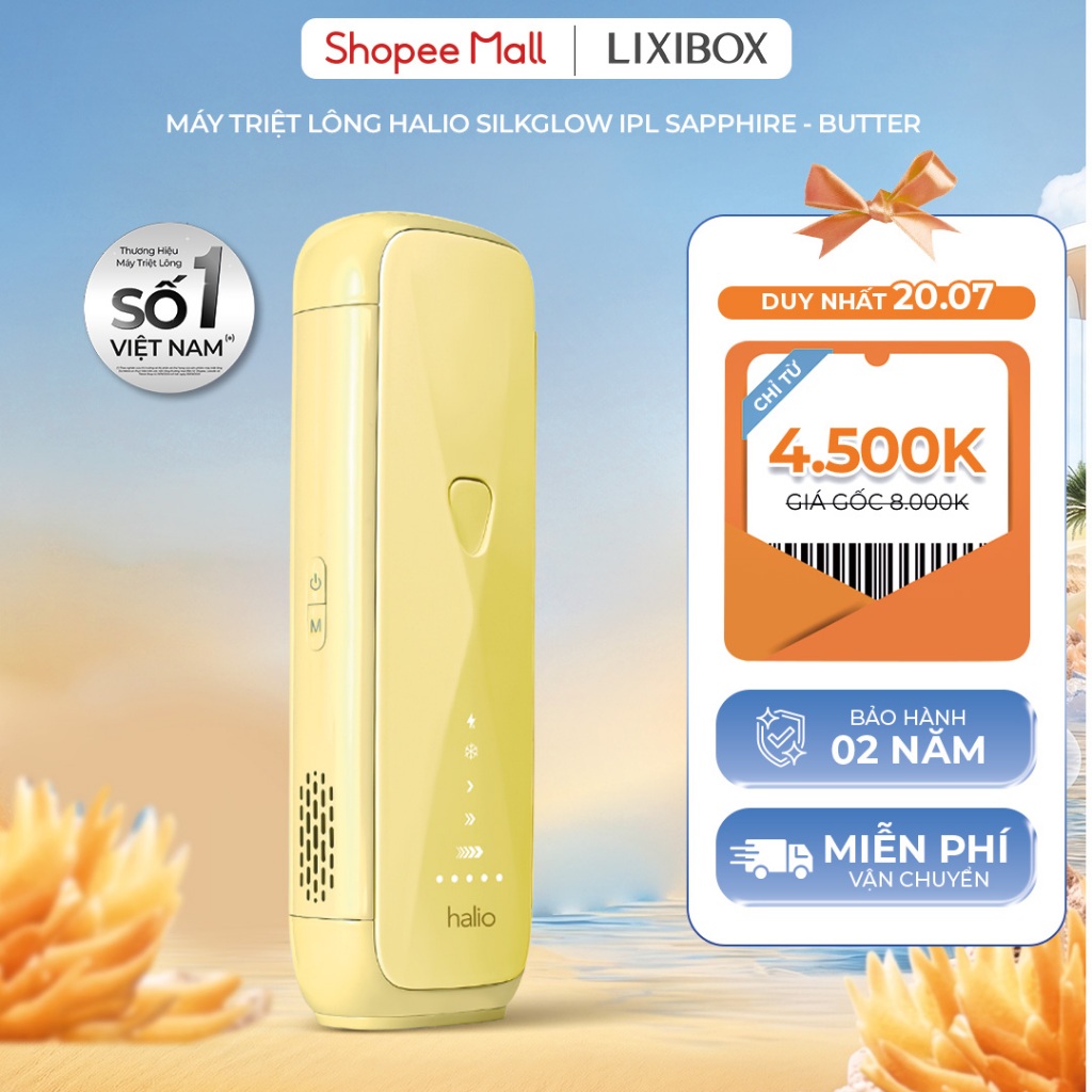 [KOL] Máy Triệt Lông Halio SilkGlow IPL Sapphire Cooling Hair Removal Device