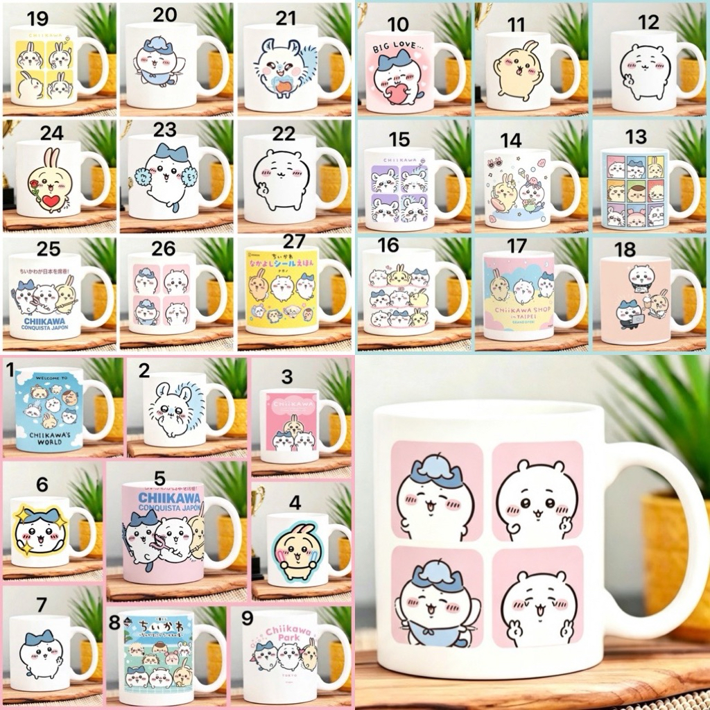 Cốc sứ Chiikawa dễ thương / cốc Chiikawa ,Hachiware ,Usagi,Rakko ,Momonga ,Shisa ,Furuhonya/ ly sứ C
