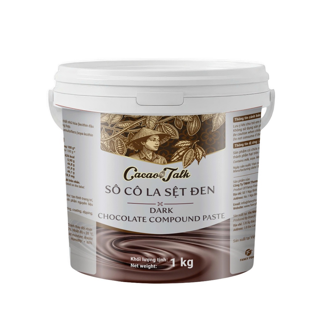 Socola Sệt Đen Cacao Talk 1kg