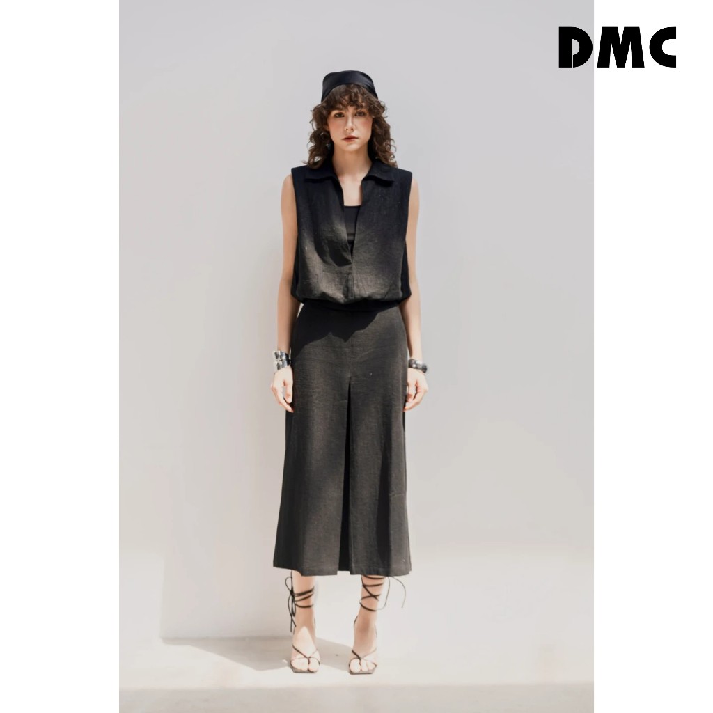 Chân váy linen dáng suông đen DMC (Black Linen Loose Skirt)