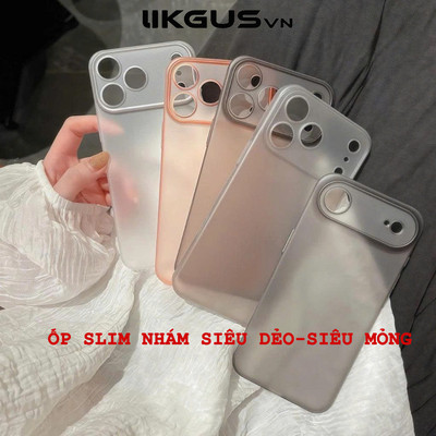 Ốp Lưng LikgusVN Slim Nhám Cao Cấp iP11-17Pro Max | Mỏng Nhẹ, Chống Trơn Trượt