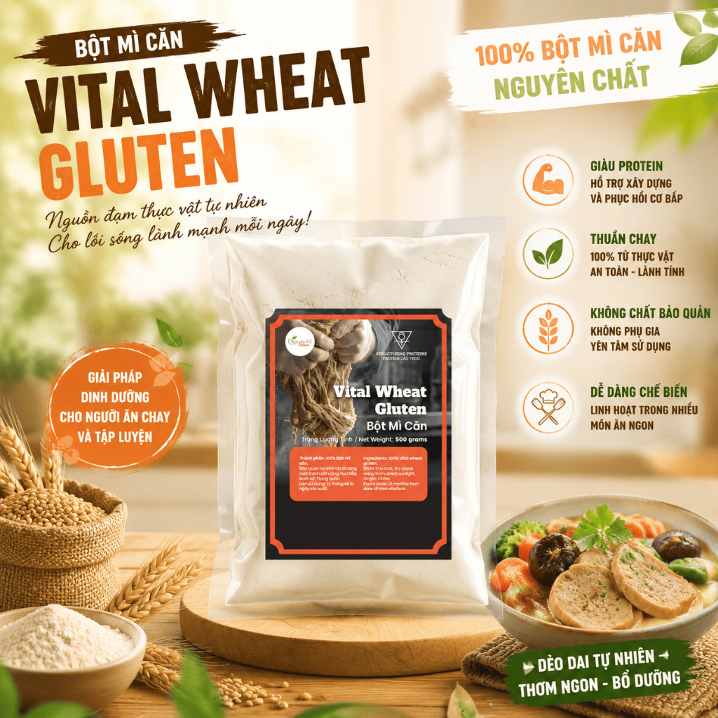Bột Mì Căn 500g / 1Kg (Vital Wheat Gluten)