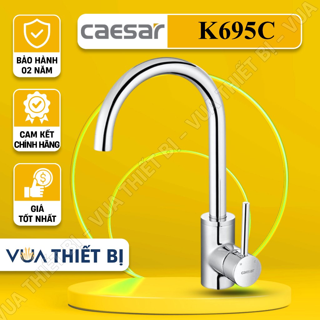 CAESAR K695C - Vòi rửa bát, Vòi bếp nóng lạnh Chính Hãng Caesar