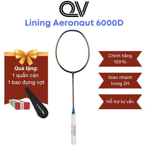 Vợt cầu lông Lining Aeronaut 6000d chính hãng Quốc Việt Badminton thiên công, hỗ trợ đập cầu nhanh