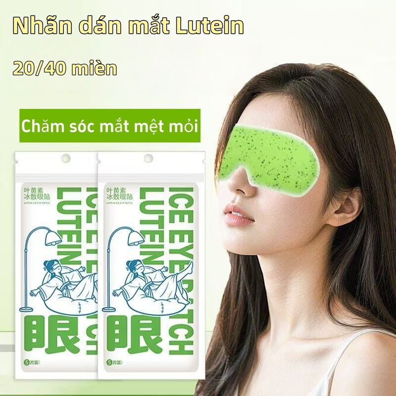 40 Miếng Mặt Nạ Mắt Lạnh Lutein/Miếng Dán Mắt Đá Lutein/Lutein Hydrogel Mặt Nạ Mắt Lạnh Thảo