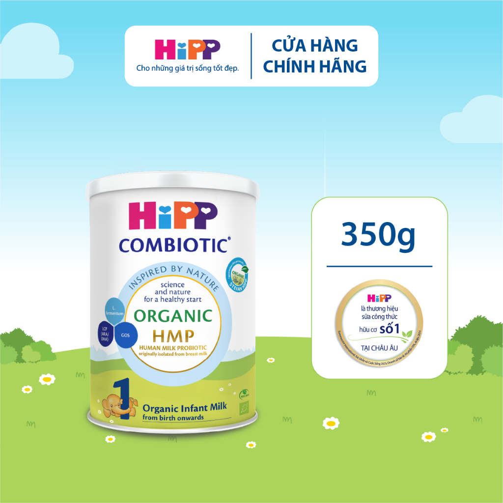 [Key] Sữa bột công thức HiPP 1 Organic Combiotic (Lon nhỏ 350g)