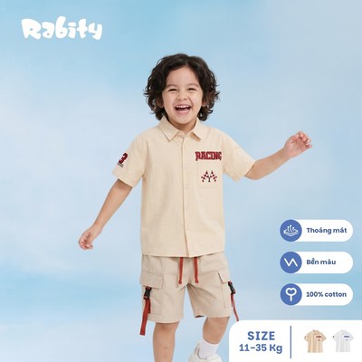   Áo sơ mi ngắn tay bé trai Rabity 902.051
