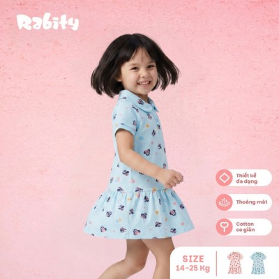   Đầm thun ngắn tay Minnie Disney bé gái Rabity 550.119